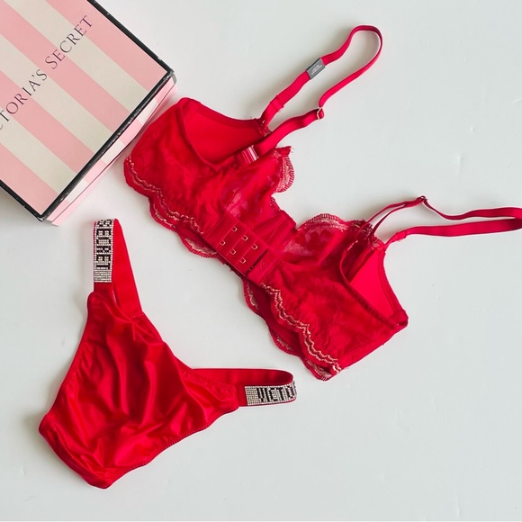 32DD XS Victoria’s Secret red bra set - Picture 6 of 8